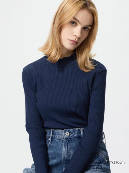 Ribbed High Neck T-Shirt (EN)