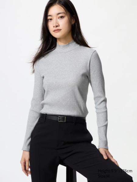 Ribbed High Neck T-Shirt (EN)